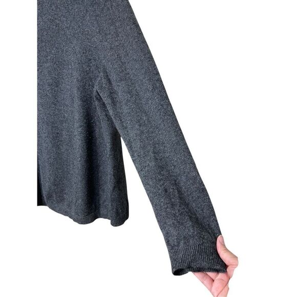 Charter Club Luxury 100% cashmere Sweater gray turtleneck pullover XL - Picture 2 of 4